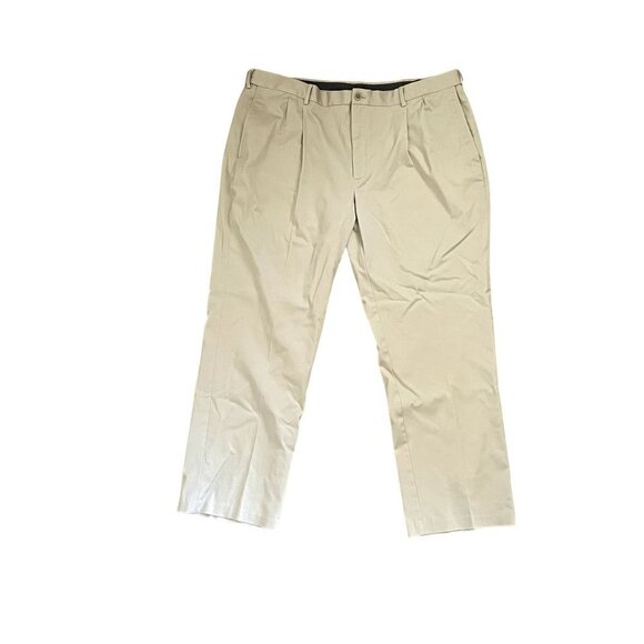 Haggar Clothing classic fit premium no iron khaki light colored formal pants - Picture 1 of 4